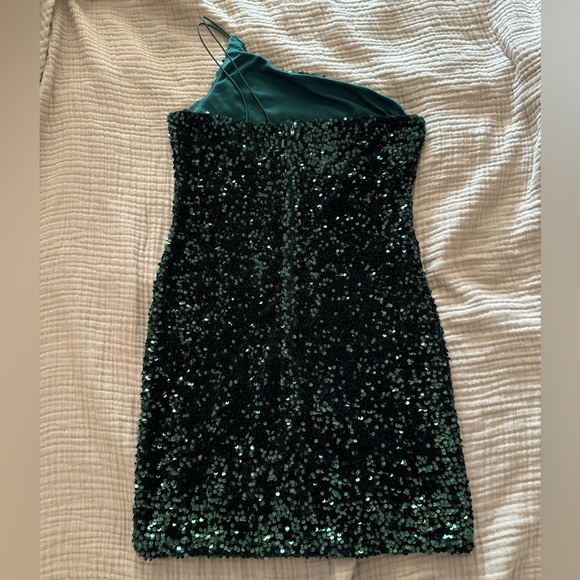 Windsor Green Sequin Mini Dress - Picture 4 of 6